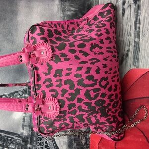 III Parcel Pink Leopard Print Bag